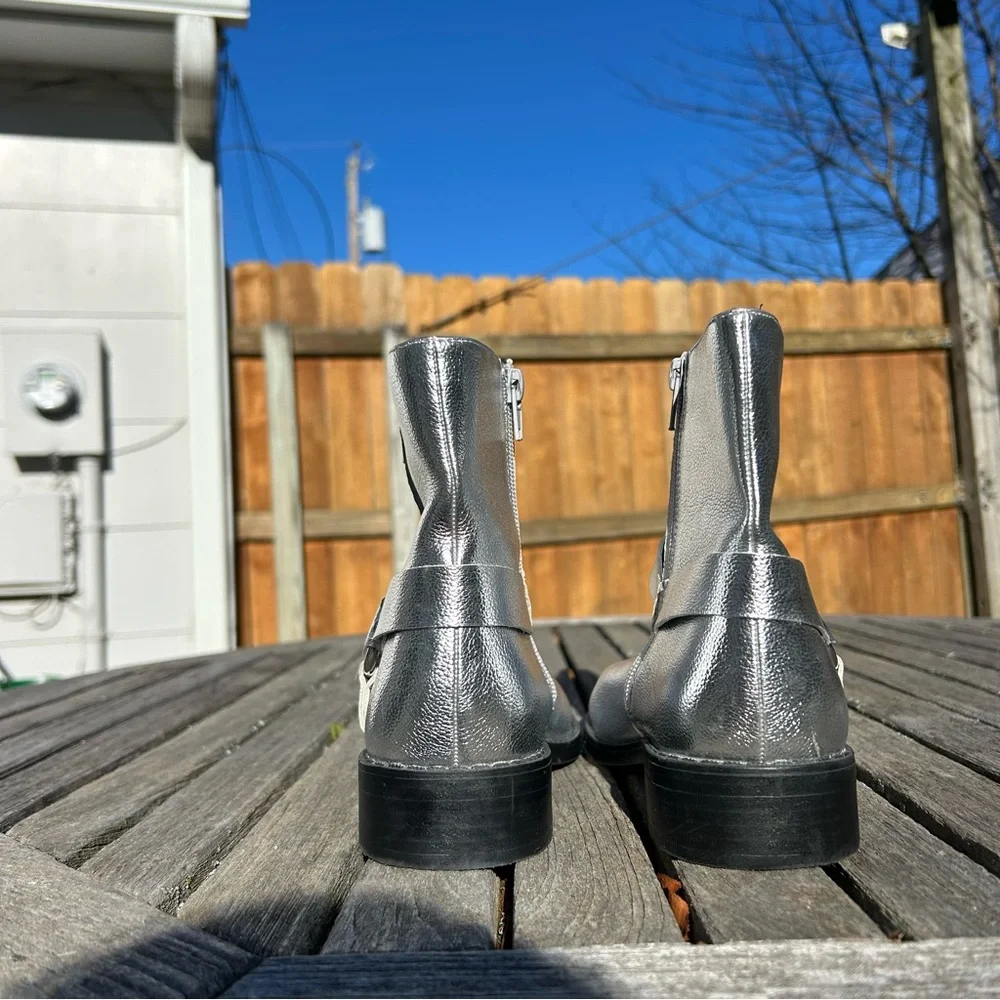 Kids' Minnow Metallic Harness Bootie by Dolce Vita Size Big Kids size 5‎ silver